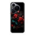 Дизайнерский силиконовый чехол для Huawei Pura 70 Pro Розы красные