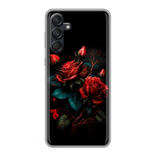 Дизайнерский силиконовый чехол для Samsung Galaxy M55 Розы красные