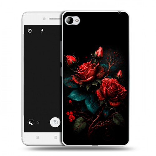 Дизайнерский пластиковый чехол для Lenovo S90 Розы красные