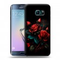Дизайнерский силиконовый чехол для Samsung Galaxy S6 Edge Розы красные