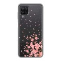 Полупрозрачный дизайнерский пластиковый чехол для Samsung Galaxy A12 Ветка сакуры