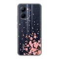 Полупрозрачный дизайнерский силиконовый чехол для Realme C33 Ветка сакуры