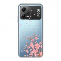 Полупрозрачный дизайнерский силиконовый чехол для Xiaomi Poco X5 Ветка сакуры