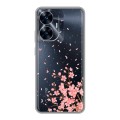 Полупрозрачный дизайнерский силиконовый чехол для Realme C55 Ветка сакуры
