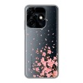 Полупрозрачный дизайнерский силиконовый чехол для Tecno Spark 10C Ветка сакуры
