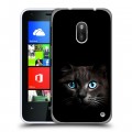 Дизайнерский пластиковый чехол для Nokia Lumia 620 Кот в темноте