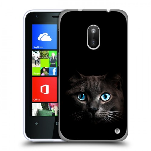 Дизайнерский силиконовый чехол для Nokia Lumia 620 Кот в темноте