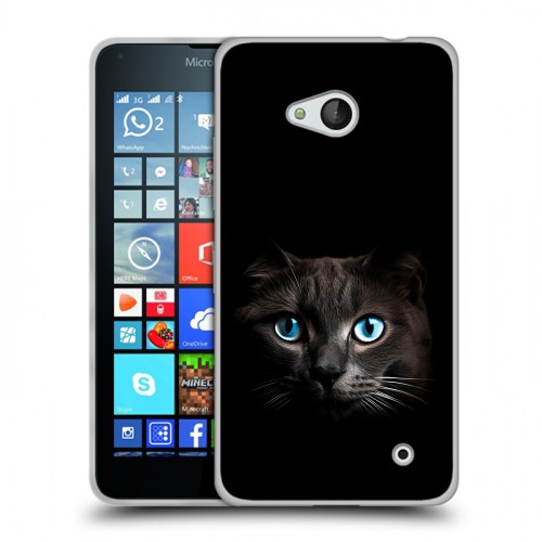 Дизайнерский пластиковый чехол для Microsoft Lumia 640 Кот в темноте