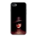 Дизайнерский силиконовый с усиленными углами чехол для Iphone 7 Девушка в шляпе