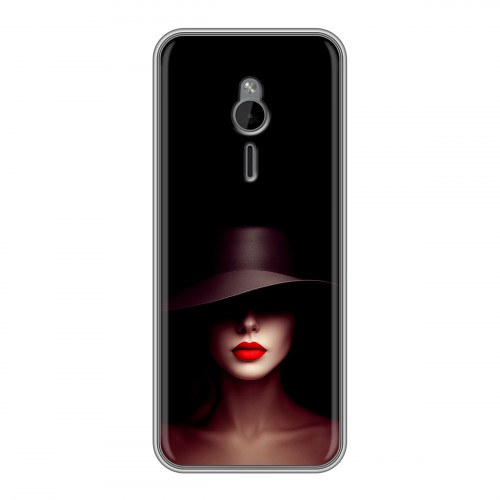 Дизайнерский силиконовый чехол для Nokia 230 Девушка в шляпе