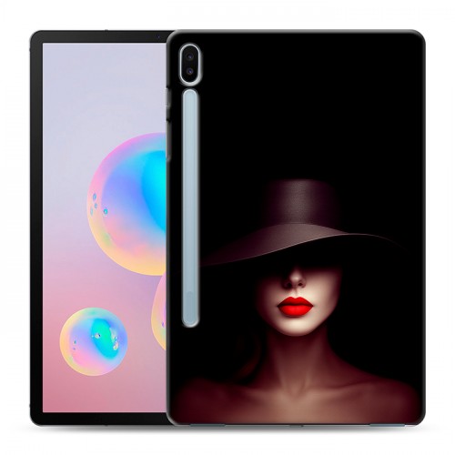 Дизайнерский силиконовый чехол для Samsung Galaxy Tab S6 Девушка в шляпе