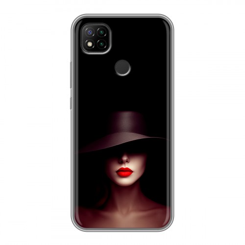 Дизайнерский силиконовый чехол для Xiaomi RedMi 9C Девушка в шляпе