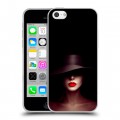 Дизайнерский пластиковый чехол для Iphone 5c Девушка в шляпе