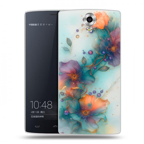 Дизайнерский силиконовый чехол для Homtom HT7 Акварельные цветы