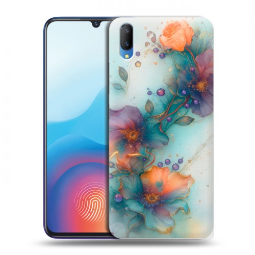 Дизайнерский пластиковый чехол для Vivo V11 Акварельные цветы
