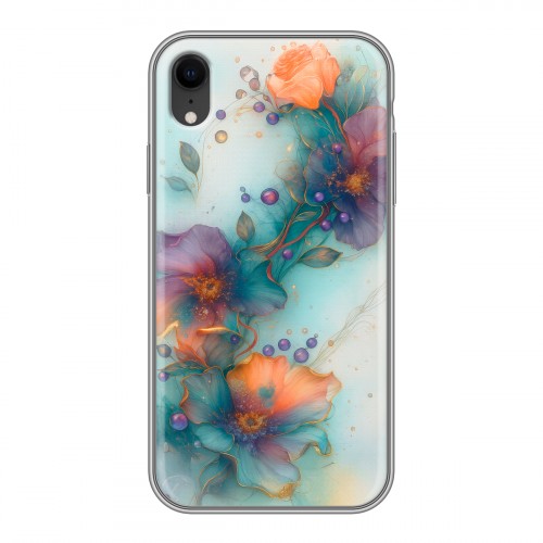 Дизайнерский силиконовый чехол для Iphone Xr Акварельные цветы