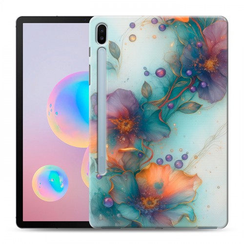 Дизайнерский силиконовый чехол для Samsung Galaxy Tab S6 Акварельные цветы