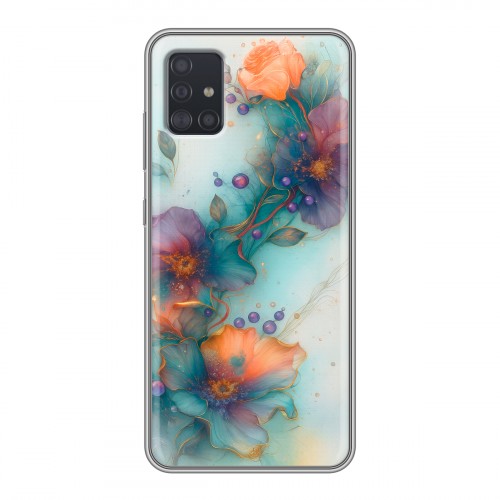 Дизайнерский силиконовый чехол для Samsung Galaxy A51 Акварельные цветы