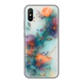 Дизайнерский силиконовый чехол для Xiaomi RedMi 9A Акварельные цветы