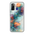 Дизайнерский силиконовый чехол для Tecno Camon 15 Акварельные цветы
