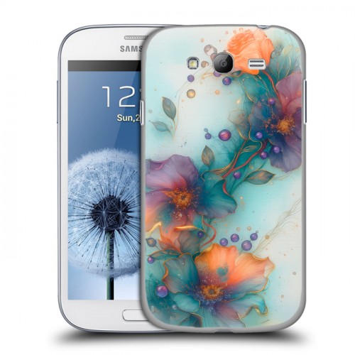 Дизайнерский пластиковый чехол для Samsung Galaxy Grand Акварельные цветы