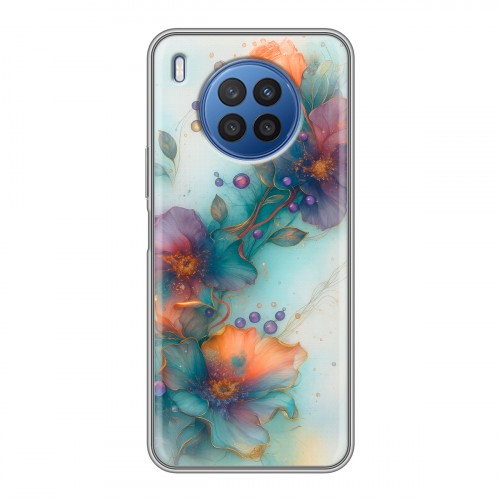 Дизайнерский силиконовый чехол для Huawei Nova 8i Акварельные цветы
