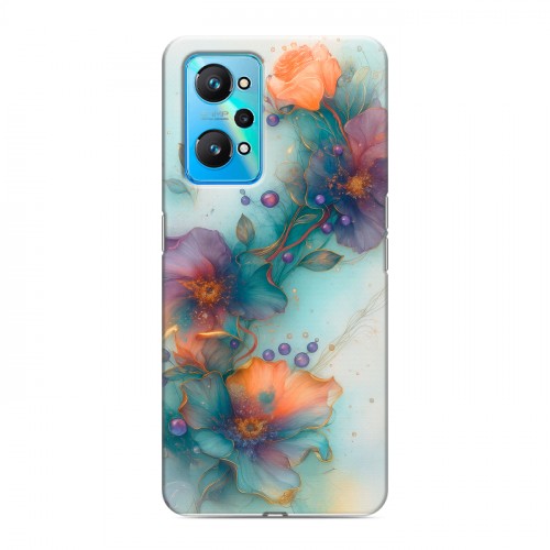 Дизайнерский силиконовый чехол для Realme GT Neo 2 Акварельные цветы