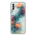 Дизайнерский силиконовый чехол для Tecno Spark 8P Акварельные цветы