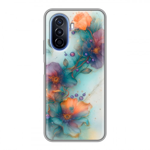 Дизайнерский силиконовый чехол для Huawei Nova Y70 Акварельные цветы