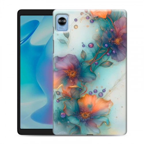 Дизайнерский силиконовый чехол для Realme Pad Mini Акварельные цветы