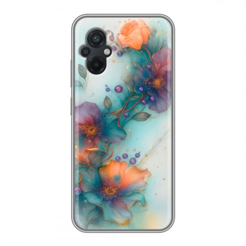 Дизайнерский силиконовый чехол для Xiaomi Poco M5 Акварельные цветы