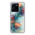 Дизайнерский силиконовый с усиленными углами чехол для Vivo Y35 Акварельные цветы
