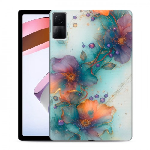 Дизайнерский силиконовый чехол для Xiaomi RedMi Pad Акварельные цветы