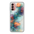 Дизайнерский силиконовый чехол для Samsung Galaxy A04s Акварельные цветы