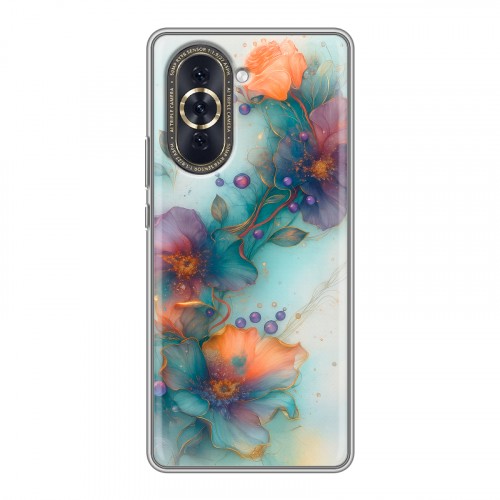 Дизайнерский пластиковый чехол для Huawei Nova 10 Акварельные цветы