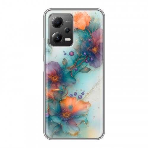 Дизайнерский силиконовый чехол для Xiaomi Poco X5 Акварельные цветы