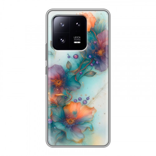 Дизайнерский силиконовый чехол для Xiaomi 13 Pro Акварельные цветы