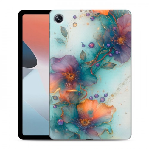 Дизайнерский силиконовый чехол для OPPO Pad Air Акварельные цветы