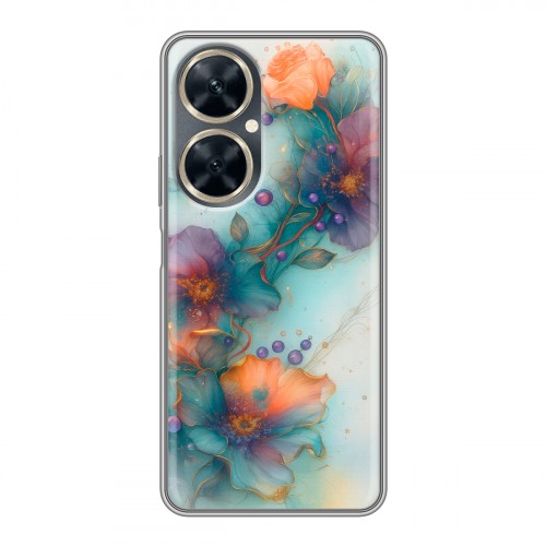 Дизайнерский силиконовый чехол для Huawei Nova 11i Акварельные цветы