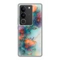 Дизайнерский силиконовый чехол для Vivo S17 Акварельные цветы