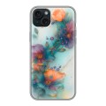 Дизайнерский пластиковый чехол для Iphone 15 Plus Акварельные цветы