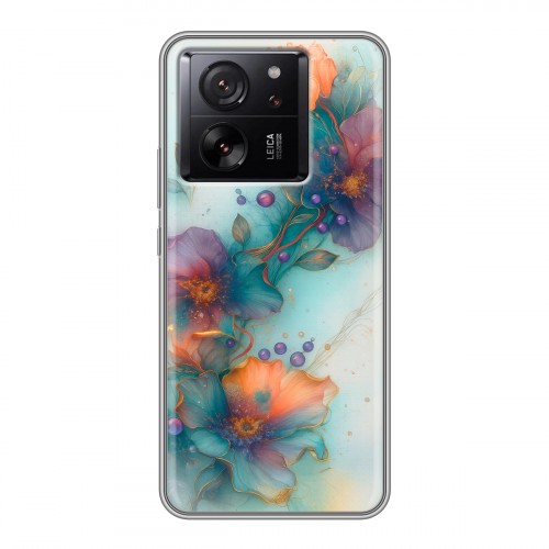 Дизайнерский пластиковый чехол для Xiaomi 13T Акварельные цветы