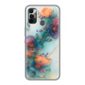 Дизайнерский силиконовый чехол для Tecno Spark 7 Акварельные цветы