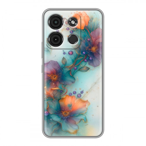 Дизайнерский пластиковый чехол для Itel A60s Акварельные цветы