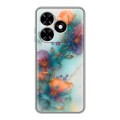 Дизайнерский силиконовый чехол для Tecno Spark Go 2024 Акварельные цветы