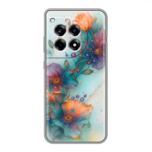 Дизайнерский силиконовый чехол для OnePlus Ace 3 Акварельные цветы