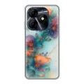 Дизайнерский силиконовый чехол для Itel P55 4G Акварельные цветы