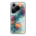Дизайнерский силиконовый чехол для Huawei Pura 70 Акварельные цветы