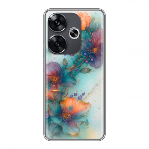 Дизайнерский силиконовый чехол для Xiaomi Redmi Turbo 3 Акварельные цветы