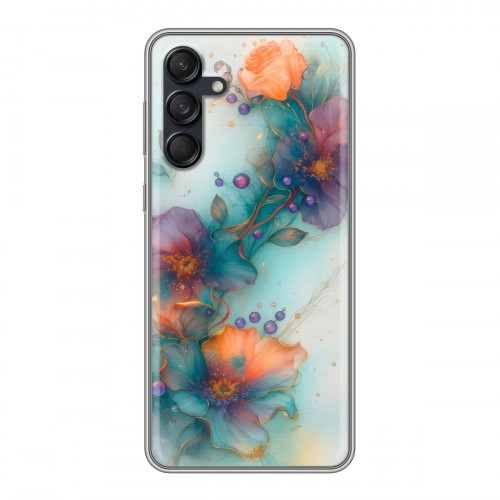 Дизайнерский силиконовый чехол для Samsung Galaxy M55 Акварельные цветы